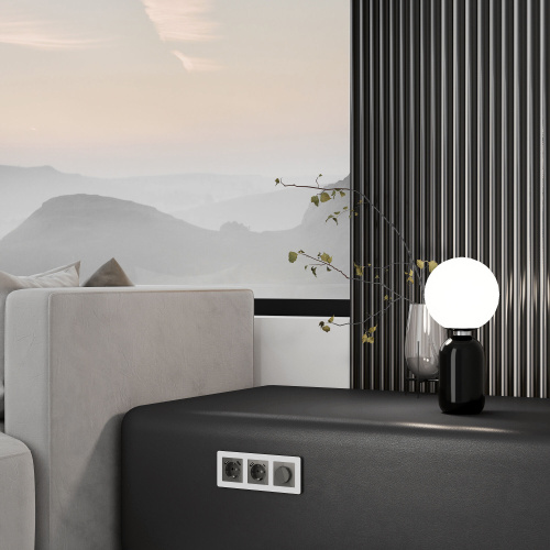 Накладка для розетки USB (графит акрил) W1179544 фото 3 Накладка для розетки USB (графит акрил) W1179544 фото 3