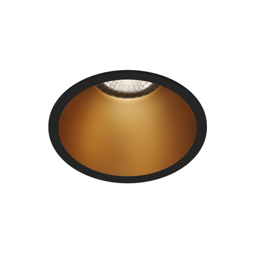 DK3026-BG Встраиваемый светильник, IP 20, 10 Вт, GU5.3, LED, черный/золотой, пластик фото 4