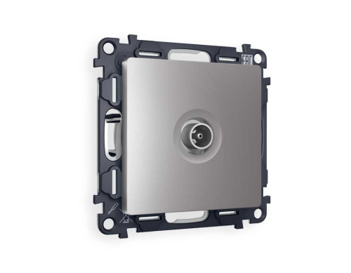 Комплект механизма TV розетки проходной AMBRELLA VOLT ALFA Сталь матовый 5-1000 MHz 4dB QUANT (AP5130, VM211) MA513030 Комплект механизма TV розетки проходной AMBRELLA VOLT ALFA Сталь матовый 5-1000 MHz 4dB QUANT (AP5130, VM211) MA513030