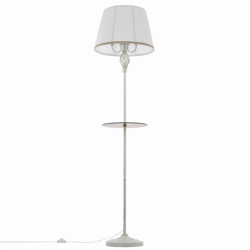 Citilux Вена CL402920T Торшер патина со столиком и белым абажуром фото 4 Citilux Вена CL402920T Торшер патина со столиком и белым абажуром фото 4