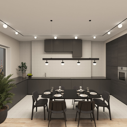 DK8051-BK Рассеивающий светильник SMART MOON 5W DIM 3000K-6000K, ?130мм, черный, акрил фото 4