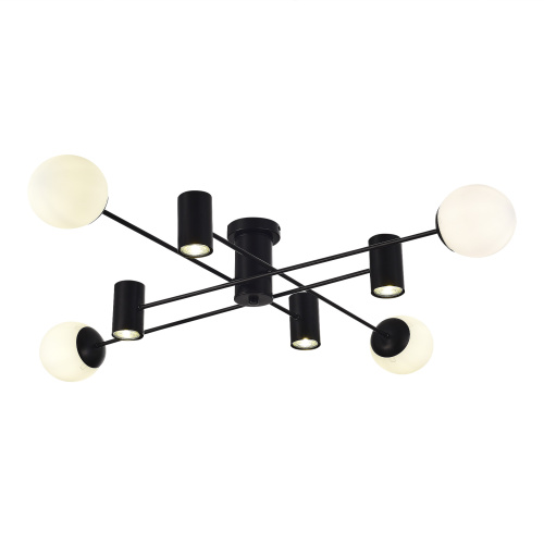 SLE1105-402-08 Светильник потолочный Черный/Белый GU10+E27 4+4*5+60W RAITO фото 4