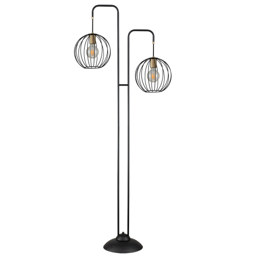 Напольный светильник Escada 10176/2 E27*60W Black/Brass фото 2 Напольный светильник Escada 10176/2 E27*60W Black/Brass фото 2