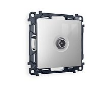 Комплект механизма TV розетки оконечной AMBRELLA VOLT ALFA Серебро глянец 50-870 MHz 1dB QUANT (AP4130, VM202) MA413010