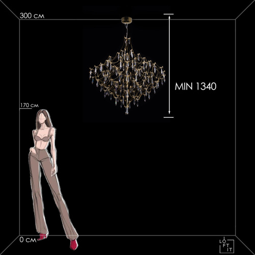 10259/1000 Gold Asfour Подвесной светильник LOFT IT Mira фото 2 10259/1000 Gold Asfour Подвесной светильник LOFT IT Mira фото 2