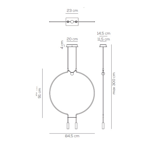 Подвесной светильник Liaison M2 black/gold фото 3