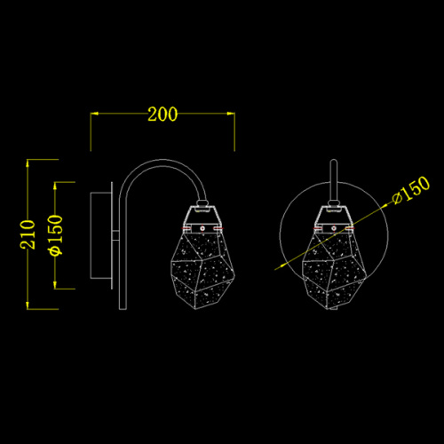 Настенный светильник Crystal rock gold фото 4 Настенный светильник Crystal rock gold фото 4