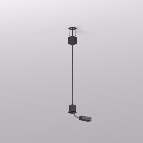 TR2124-BK Подвод питания для подвесного монтажа трека SMART BASE, АС 220-240V, IP20, 5м, черный, алюминий фото 5