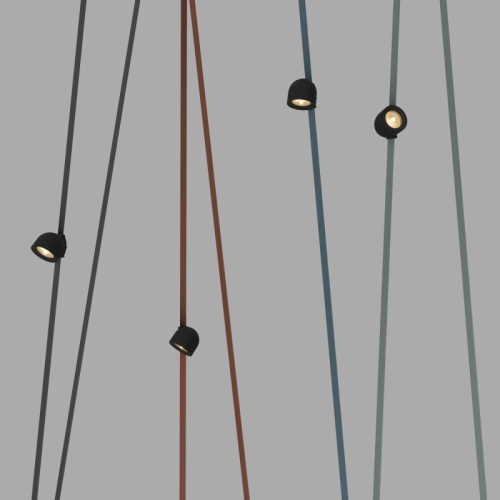 DK5541-BK Поворотный светильник для трека-ремня Belty, серия Spot, со светодиодом, D100*H107мм, 48V DC, 12W, RA90, 38°, 3000K, IP20, черный, алюминий фото 4