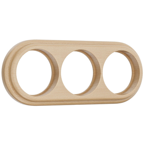 Рамка на 3 поста светлый бук W0035224 Рамка на 3 поста светлый бук W0035224