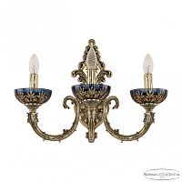 Бра бронзовые с хрусталём 7109B15/3/210 GB P Amber-Blue/H-1I