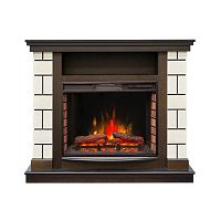 Каминокомплект SALERNO Античный дуб с очагом Электроочаг SPARTA 25.5