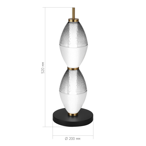 SL6130.404.12 Прикроватная лампа ST-Luce Черный/Белый, Дымчатый LED 1*16W 3000K ICE фото 2