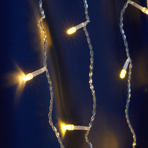 Светодиодная гирлянда Feron CL24 занавес 3*3м  + 3м 2700К статичная, c питанием от сети 230V, белый шнур фото 5