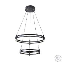 Люстра подвесная каскадная черная LED 125Вт D60+40см Zortes DUBLE-R ZRS.30514.09