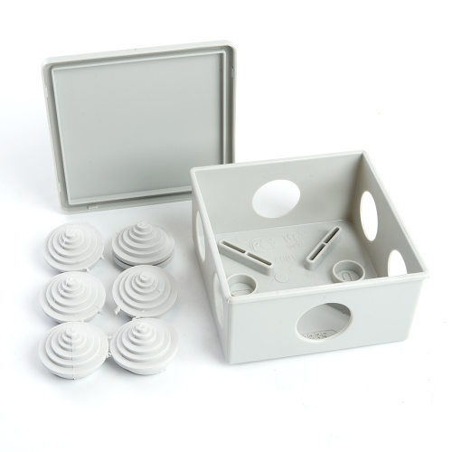 Коробка разветвительная STEKKER EBX10-34-44, 85*85*40мм, 6 вводов, IP44, светло-серая (GE41235) фото 3