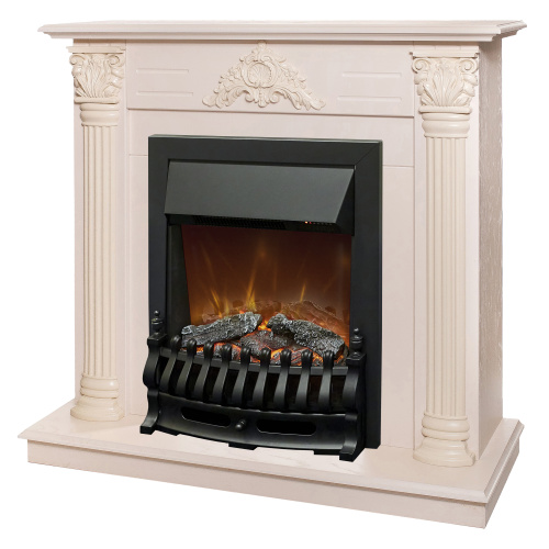 Каминокомплект STEFANIA/ВИОЛА Слоновая кость с очагом Электроочаг FOBOS ЛАЙТ/ФОБОС ЛАЙТ фото 2