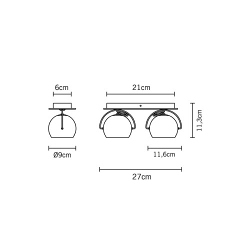 Настенный/Потолочный светильник D57G2304 фото 3