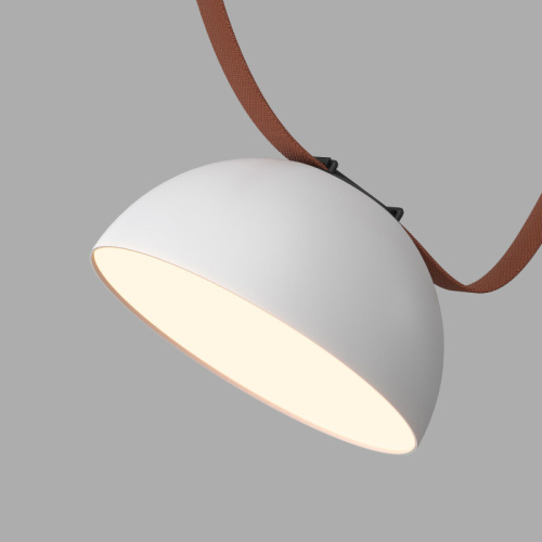 DK5561-WH+BK Cветильник для трека-ремня Belty, серия Flow, со светодиодом, D220*H117мм, 48V DC, 24W, RA90, 120°, 3000K, IP20, белый с черным, алюминий фото 7