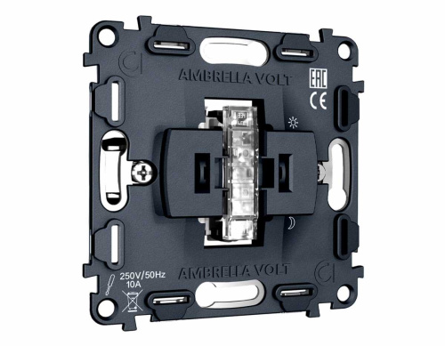 Механизм 1-клавишного выключателя с самовозвратом 10A-250V Ambrella Volt QUANT VM113 фото 4 Механизм 1-клавишного выключателя с самовозвратом 10A-250V Ambrella Volt QUANT VM113 фото 4