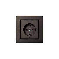 Розетка 2P+E Liregus Epsilon антрацит 28-1066