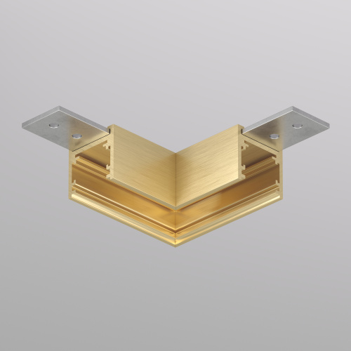 TR5731-SB Угловой элемент для трека SHINE BASE 90° потолок-потолок, сатинированная латунь, алюминий