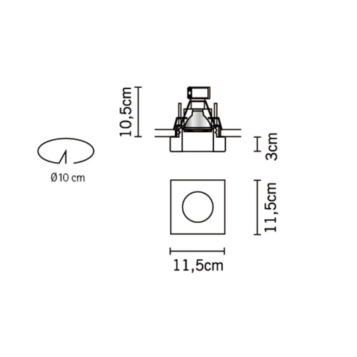 Встраиваемый светильник D27F1235 фото 2 Встраиваемый светильник D27F1235 фото 2