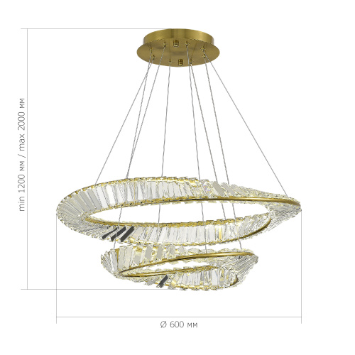 SL6204.301.02 Светильник подвесной ST-Luce Латунь/Прозрачный LED 1*52W 4000K RITORTO фото 2