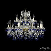 Люстра хрустальная 1410/10+5/240 G V3001 Bohemia Ivele Crystal (Богемия Ивеле Кристалл)