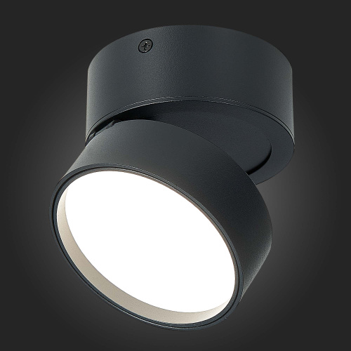 ST651.442.14 Светильник потолочный поворотный Черный LED 1*14W 4000K 1 100Lm Ra>90 120° IP20 D105xH8 Накладные светильники фото 5