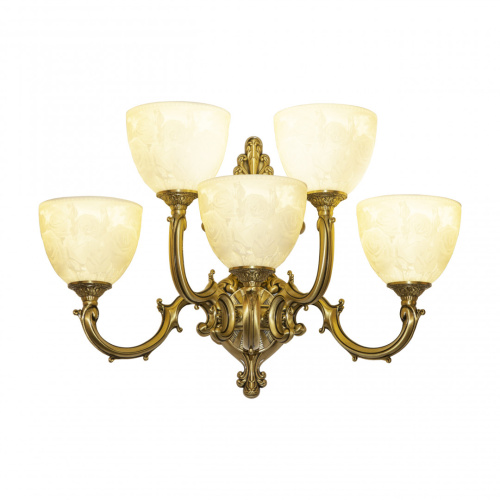 Бра бронзовые с хрусталём 7214B15/3+2/210 FP P1 U Rose