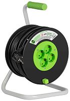 Удлинитель силовой ЭРА GREEN LINE KAT-3x1.5-50m Greenline на катушке пластик 4 розетки с заземлением 50м ПВС 3x1.5мм2 Б0065107