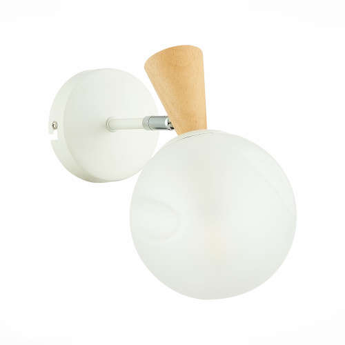 SLE220701-01 Светильник настенный Белый, Светлое дерево/Белый E14 1*40W CATANIA фото 7