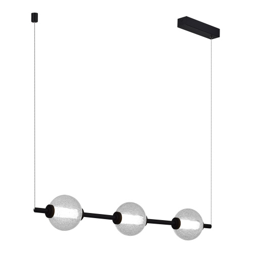 SL6120.403.03 Светильник подвесной ST-Luce Черный/Прозрачное кракелированное стекло LED 3*8,5W 3000K PEEK фото 4