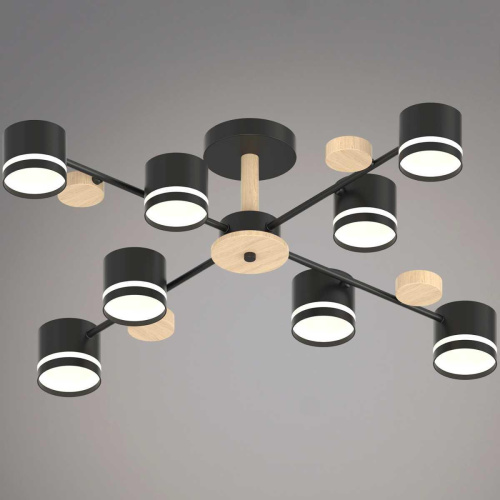 Люстра Reluce 68730-0.3-08 GX53 BK+WOOD Люстра Reluce 68730-0.3-08 GX53 BK+WOOD