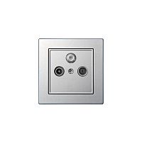 ТВ-розетка оконечная TV/R/SAT Liregus Epsilon серебро 28-1825