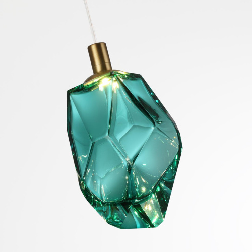 7110/4LC L-VISION ODL25 Подвесной светильник бронзовый/бирюз. стекло/металл IP20 LED 4W 300Лм 3000K 200° 220V GEMME фото 5 7110/4LC L-VISION ODL25 Подвесной светильник бронзовый/бирюз. стекло/металл IP20 LED 4W 300Лм 3000K 200° 220V GEMME фото 5