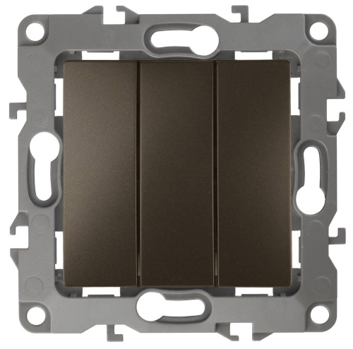 Выключатель трехклавишный ЭРА 12 10AX 250V 12-1107-13 Б0019300 Выключатель трехклавишный ЭРА 12 10AX 250V 12-1107-13 Б0019300