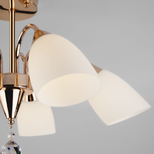 Потолочная люстра со стеклянными плафонами 30149/5 золото фото 4