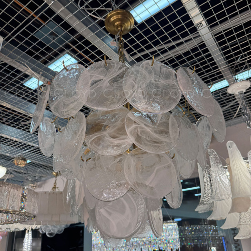 Люстра Cloyd LINZE-B C13 / Ø60 см - латунь - белое стекло (арт.11674) фото 6