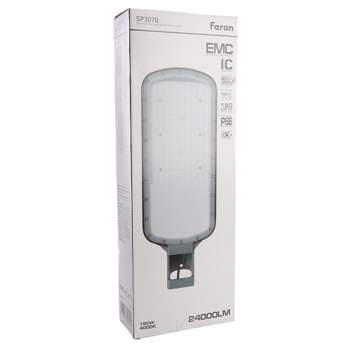 Светодиодный уличный консольный светильник Feron SP3070 150W 4000K AC90-300V, серый фото 10