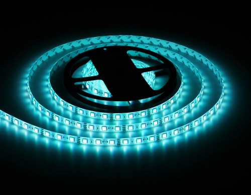 Светодиодная лента 12В 5050 60Led 14.4Вт/м Цветная RGB IP65 5м фото 4