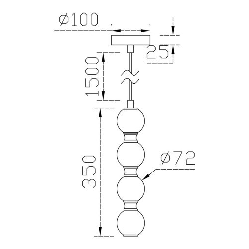 Подвесной светильник Adeline FL1201-4P фото 2