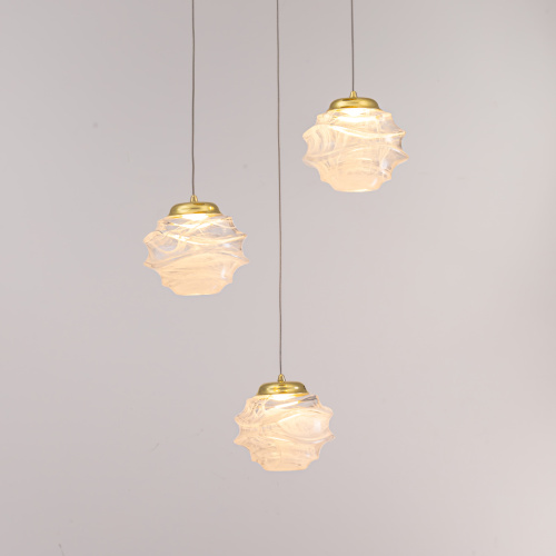 Подвесной светильник MD25030003-3A gold/clear фото 2