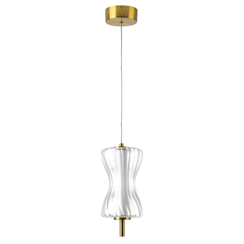 800013 Люстра BOTTO LED 6W 760LM ЛАТУНЬ/ПРОЗРАЧНЫЙ/БЕЛЫЙ 3000K