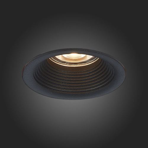 ST202.408.01 Св-к встр. Черный GU10 1*50W  D89xH40 220V Без ламп Встраиваемые светильники фото 2