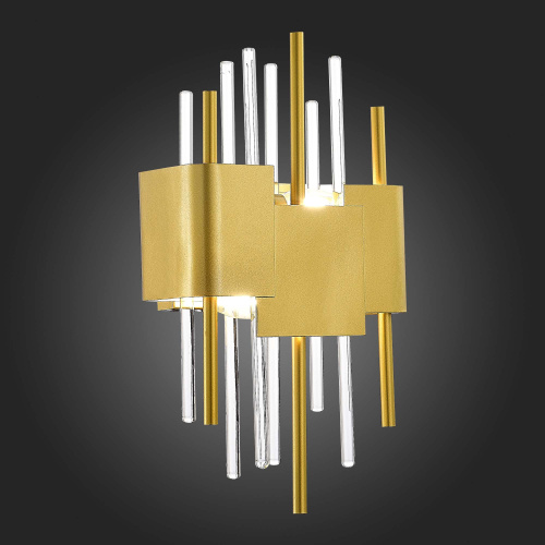 SL1633.201.02 Бра ST-Luce Матовое золото/Матовое золото,Прозрачный E14 2*40W OLVERA фото 4