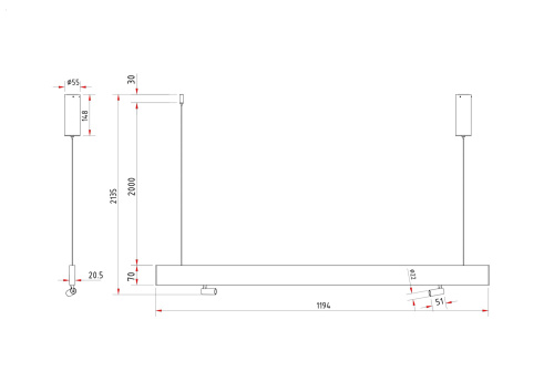 Подвесной светильник Technical P068PL-L27W4K фото 7