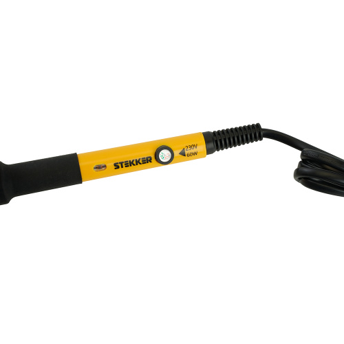 Паяльник с регулировкой температуры до450С с керам.нагревателем,60Вт,долговечное жало,230В, STEKKER PLE602-60 фото 5