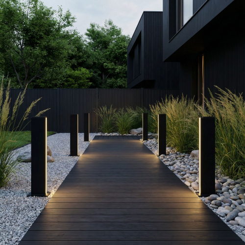 Ландшафтный светильник уличный Flat 3000K чёрный 1538 TECHNO LED черный фото 3 Ландшафтный светильник уличный Flat 3000K чёрный 1538 TECHNO LED черный фото 3